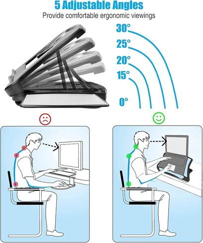 MAX SMART Laptop Stand with Detachable Mouse Pad and Clamp on Cup Holder in Kuwait