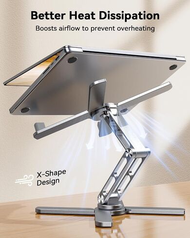 TECKNET Laptop Stand,360°Rotating Base,Adjustable Ergonomic Design in Kuwait