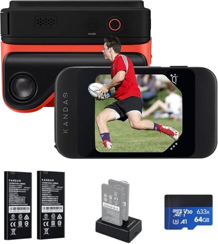 KanDao QooCam EGO - Viewer-Integrated 3D VR Camera, 24MP/8K Photos/4K 60FPS Videos Stereoscopic 3D Instant Display Camera, Compatible on VR Headsets/AR Glasses/Projectors, Charging Kit in Kuwait