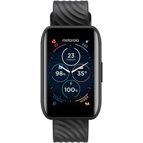 Motorola Moto 40 Smartwatch -10 Days Battery Life, Google Fit Integration, 1.5'' Crystal Clear Display, Heart Tracking, in-Depth Sleep Tracking, iOS and Android Compatible (Phantom Black)