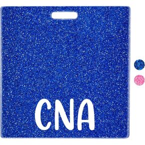 Plifal CNA Badge Buddy Card Nurse Nursing Accessories Glitter Horizontal Badge Identification Tags