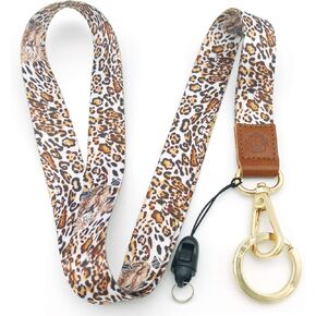 H.M Golden Series Neck Lanyard with ID Badge Holder/ Key Chain Holder/ Mobile Phone / Wallet etc Mothers Days Gift(Black lines)