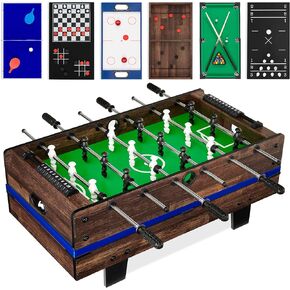 Best Choice Products 11-in-1 Kids Combo Game Table Set for Home, Game Room w/Ping Pong, Foosball, Table Hockey, Chess, Checkers, Shuffleboard, Bowling, 5 Accessory Bags
