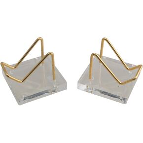 ZCZQC 2PCS Crystal Ball Base Stand Display Holder Small Size Metal Arm Display Stand for displaying Crystals Collectibles Rocks Minerals Agate Coral Glass Artworks Bookstores Weddings Trade Shows