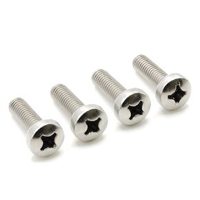 Rear License Plate Screws Compatible with Hyundai Kona - Stainless Steel - Black Oxide (Pack of 4)