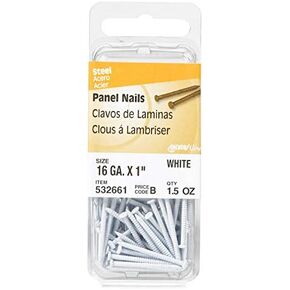 Hillman Panel Nails 1 " White Card 1.5 Oz