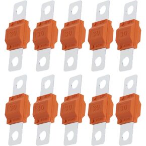 The Lord of the Tools 10Pcs 30A High Current Link Fuses Replacement Compatible with Midi Fuse Holders 30 Amp Midi Fuse High Current All Midi Amps