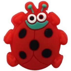 Red Ladybug Insects Tennis Racket Vibration Dampener Soft Silicon Racket Dampener Cartoon Shape Tennis Racquet Shock Absorbers Tennis Racket for Racquetball
