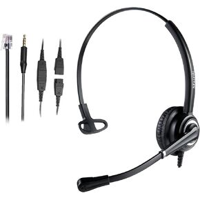 MAIRDI Phone Headset with Microphone Noise Canceling, RJ9 Headset for Landline Deskphone Call Center, Office Headset for Yealink
