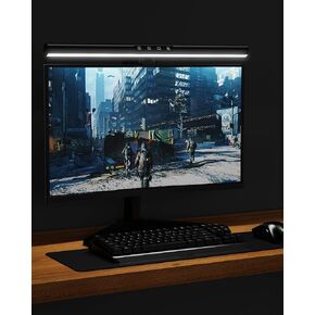 LED Computer Monitor Lamp Desk Lamp with Clamp and Adjustable Dimming & Stepless,Timer Desk lamp for Computer Reading, Black Lighting Table