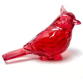 4"x3" Cardinal Bird Figurines Home Decor,Red Cardinal Gifts for Women,Collectiale Bird Lovers Gift Trinkets Knick Knacks,Resin Animal Statue