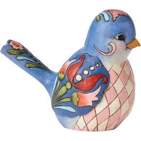 Enesco Jim Shore Heartwood Creek Bluebird of Happiness Floral Figurine, 4 Inch, Multicolor