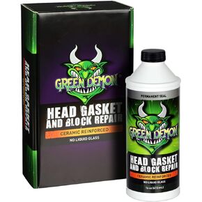 Head Gasket and Block Repair | Ceramic Reinforced Head Gasket Sealer | Advanced Coolant Leak DIY Permanent Repair | Engine/Cylinder Sealant | for Cars, SUVs, Trucks | 16oz