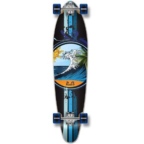 Yocaher Longboard Skateboard Complete Kicktail Cruiser 40" x 10" w/Premium Black Grip Tape, Heavy Duty Aluminum Alloy Truck, 71mm Longboard Wheels