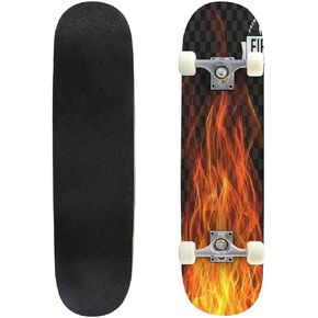 الكلاسيكية مقعرة لوح التزلج ناقلات النار لهب الإطار الحدود Longboard سطح السفينة القيقب الرياضة المتطرفة وفي الهواء الطلق خدعة ركلة مزدوجة للمبتدئين والمحترفين in Kuwait