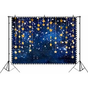 Littler Star Backdrops Galaxy Starry Sky Photography Background Newborn Portrait Baby Shower Happy Birthday Photo Studio Props Backdrop (7x5ft)