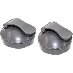 Nutribullet Blender Flip Top To-go Lid - Compatible with Nutribullet 600w & 900wAccessories & Replacement Parts (Pack of 2, Grey)