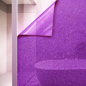 VViViD Purple Crystal Tint Frosted Decorative Two-Way Privacy Window Adhesive Vinyl Film Roll (17.89in by 60in)