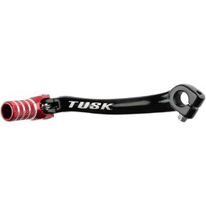 TUSK Folding Shift Lever Black/Red Tip - for Honda TRX 400EX, Yamaha Raptor 700