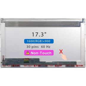 17.3" Screen Replacement B173RTN01.1 B173RTN01.3 N173FGE-E23 for Dell Inspiron 17 5755 5758 5759 LCD Display Panel 30 pin (HD+ 1600×900 Non-Touch)