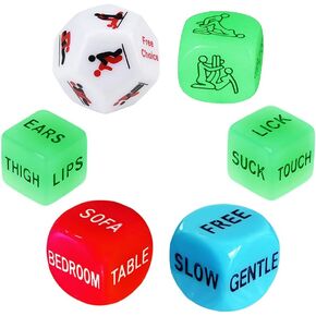 Funny Date Night Dice for Couples Valentine's Day Gift for Women Men Decider Dice Couple Game Dice for Girlfriend Boyfriend Wedding Anniversary Christmas Birthday Gifts 15-ND-45