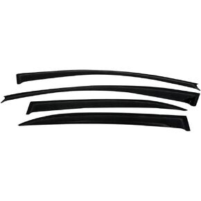 Window Visors Compatible with 2002-2006 Toyota Camry 4Dr Sedan, Slim Style Tape On- Smoke Tint Acrylic by IKON MOTORSPORTS, 2003 2004 2005
