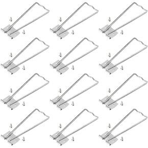 12Pcs Black Easel Back 111mm/4.37"Length Iron Picture Frame Easel Back, Metal Photo Easel Back with Screws for Photo Picture Decorative Frame (Black)