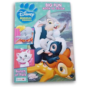 Animal Friends Big Fun Book to Color - 96 Pages - Includes 101 Dalmatians, Aristocats, Bambi, Lion King, and More