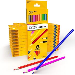 Colored Pencils, Colored Pencils Bulk, Colored Pencils For Kids Or Adults, Map Pencils, Coloring Pencils, 8 Colored Pencils Per Box (20 Boxes)