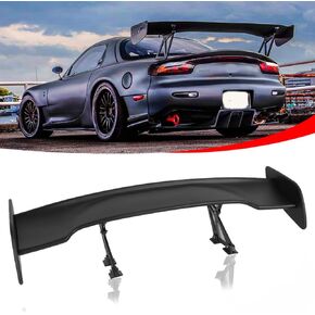 GT Wing Spoiler,Glossy Black 47Inch Universal Spoiler for Cars Adjustable Rear Trunk Spoiler Wing Racing Spoiler, Lightweight ABS Car Spoiler Wing GT Style