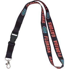 Desert Cactus University of Florida Gators Car Keys ID Badge Holder Lanyard Keychain Detachable Breakaway Snap Buckle (Black)