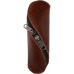 Sunglasses Case Curved Shape Handmade From Full Grain Leather Glasses Holder Vintage Style Retro Minimalist