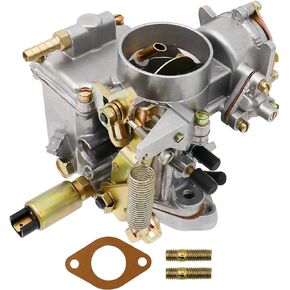 30/31 Pict 3 Engine Carburetor for VW Beetles 113129029A 027H117510E Air Cooled Type 1 2 3 4 Bug Gghia 1975-1982 Engine with Single Port 1500CC Manifold Automatic Choke Carb with Gasket