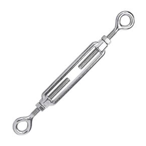 Open-Body Stainless Steel Jaw & Jaw 1/4" x 2-3/4" Turnbuckles for Tensioning Cable or Rope, T316 Marine Grade