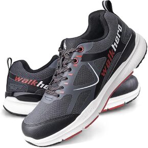 Mens Walking Shoes with Arch Support, Orthopedic Mens Sneakers for Flat Feet and Plantar Fasciitis, Non Slip Running Shoes with Extra Cushioning and Heel Pain Relief