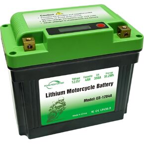 بطارية دراجة نارية ليثيوم من Enershare، 110cca خفيفة الوزن 12.8 فولت 4AH Powersport مع شاشة، للدراجات النارية، ATV، UTV، PWC، سكوتر، جت سكي، رباعية، 4 عجلات، جزازة العشب، جرار، سكوتر in Kuwait