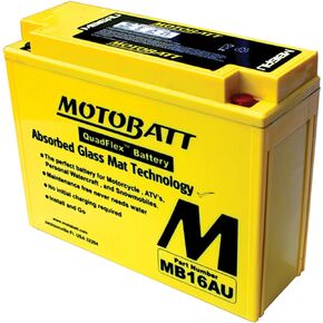 DB Electrical MB16AU Battery Compatible With/Replacement For Motobatt Battery 20.5Ah, Ducati, Yamaha Motorcycle Large