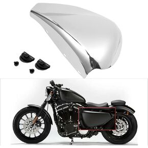 HIYOYO Chrome Left Side Battery Cover Fits for Harley Sportster XL883 XL1200 1200 883 2004-2013 2008