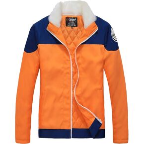 Men Anime Thick Orange jacket hoodie Cosplay Costume