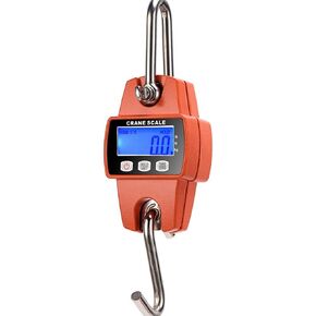 مقياس الرافعة الرقمي 300 كجم/660 رطل، ميزان صيد إلكتروني صغير محمول باليد، الصيد، وزن أمتعة السفر، وزن المزرعة، هدية الأب، مقياس الرافعة الصناعية (برتقالي ساطع) in Kuwait