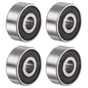 uxcell 4pcs 623-2RS Deep Groove Ball Bearings, Chrome Steel Z3 Double Rubber Sealed Bearing 3mm x 10mm x 4mm