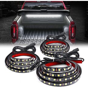 GOOACC RGB Truck Bed Light Strip 3PCS 60" 270 LEDs Neon Accent Lights with RF Remote On/Off Switch Splitter Extension Cable for 12-Volt Truck Cargo Pickup SUV RV Boat Lights, 2 Years Warranty in Kuwait