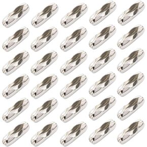 30Pcs Vertical Roman Roller Blind Ball Chain Cord Connector Clips, Pull Chain Extension Connector, Stainless Steel Ball Chain Connector Clasps