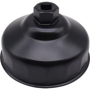 OXCANO 86.4mm 16 Flutes Oil Filter Wrench Compatible with BMW with 86mm Cartridge Style Filter Housing Caps, Oil Filter Housing Cap Removal Tool To Change Oil, Oil Filter Socket Wrench Kit