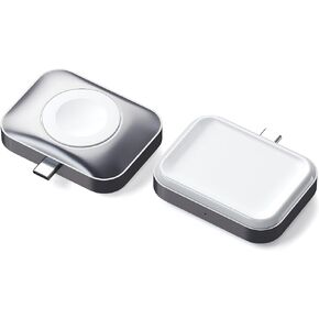 Satechi 2 in 1 USB-C Portable Apple Watch Charger and AirPods Wireless Charger, Dual Sided Apple Watch Travel Charger for Series 9/8/7/6/5/4/3/2/SE and Apple Watch Ultra/Ultra 2, AirPods 1/2/3/Pro