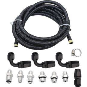 NLQR Power Steering Pump Hose Kit Swap Pressure Return Line Fit For LS Swap LS1 LS3 Replace 551082