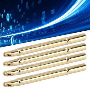 Jeanoko Spring Test Probe Sleeve, Brass Testing Pin Sleeves Set R125-4S Good Electric Conductivity Large Contact Area for P125 Series Brass Testing Pin Spring Contact Probe Set b07mzm62k5