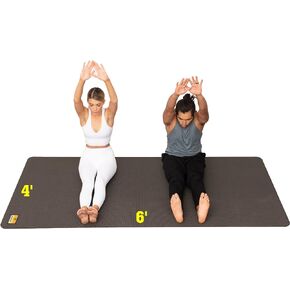 Premium Thick Yoga Mat - Light Cardio Workout Mat - Extra Long Memory Foam Floor Mats for Yoga, Meditation and Stretching - Use For Any Exercise Without Shoes