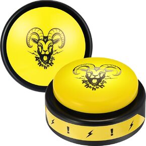 Halloscume 2 Pack Screaming Button Screaming Desk Toys Goat Talking Button Screaming Desk Toy Goat Button with a Funny Goat Scream Novelty Fun Gag Gifts for Men and Women 4.5 x 4.5 x 1.5 Inch