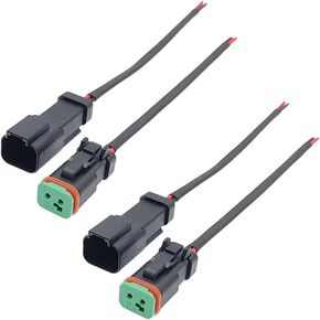 DT DTM 60 inch Female Connector Socket Adapters Extension Cord Compatible for LED Work Chandelier Light Retrofit Connectors Wiring Harness (2 Set)
